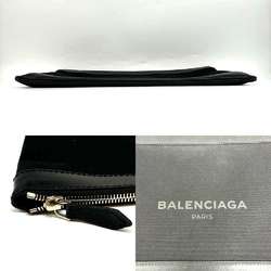 Balenciaga Navy Clip L Clutch Bag Canvas Black BALENCIAGA