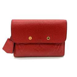 Louis Vuitton Wallet Portefeuille Pont Neuf Compact Cerise Red Tri-fold Women's Monogram Empreinte Leather M62185
