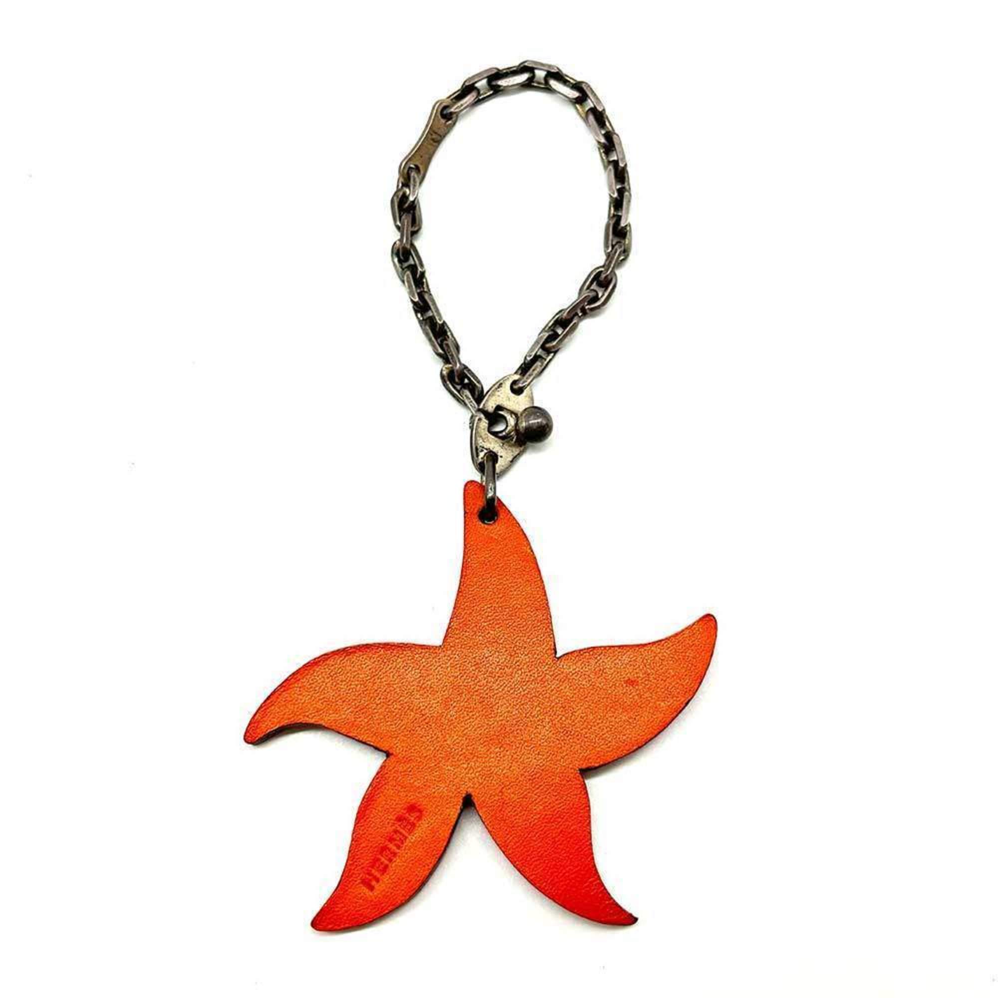 Hermes French Festival 2003 Keychain Starfish Leather HERMES