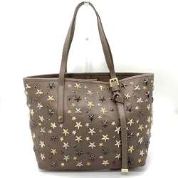 Jimmy Choo Bag Sasha S Greige Mix Star Studs Handbag Tote Women's Leather JIMMY CHOO