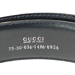 Gucci G Buckle Belt 75/30 036 1406 Brown Silver Leather Women's GUCCI