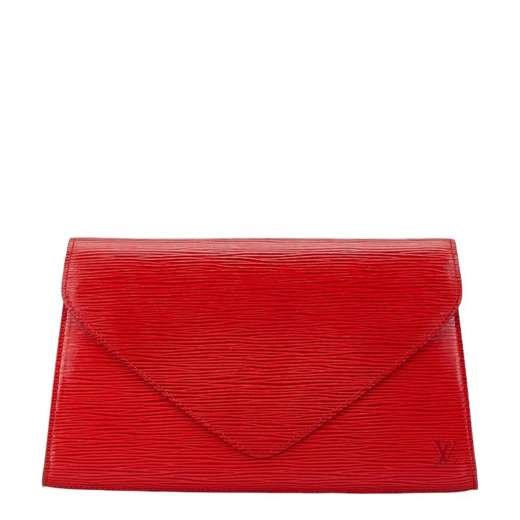 Louis Vuitton Epi Art Deco Clutch Bag M52637 Castilian Red Leather Women's LOUIS VUITTON