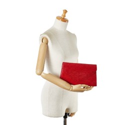 Louis Vuitton Epi Art Deco Clutch Bag M52637 Castilian Red Leather Women's LOUIS VUITTON