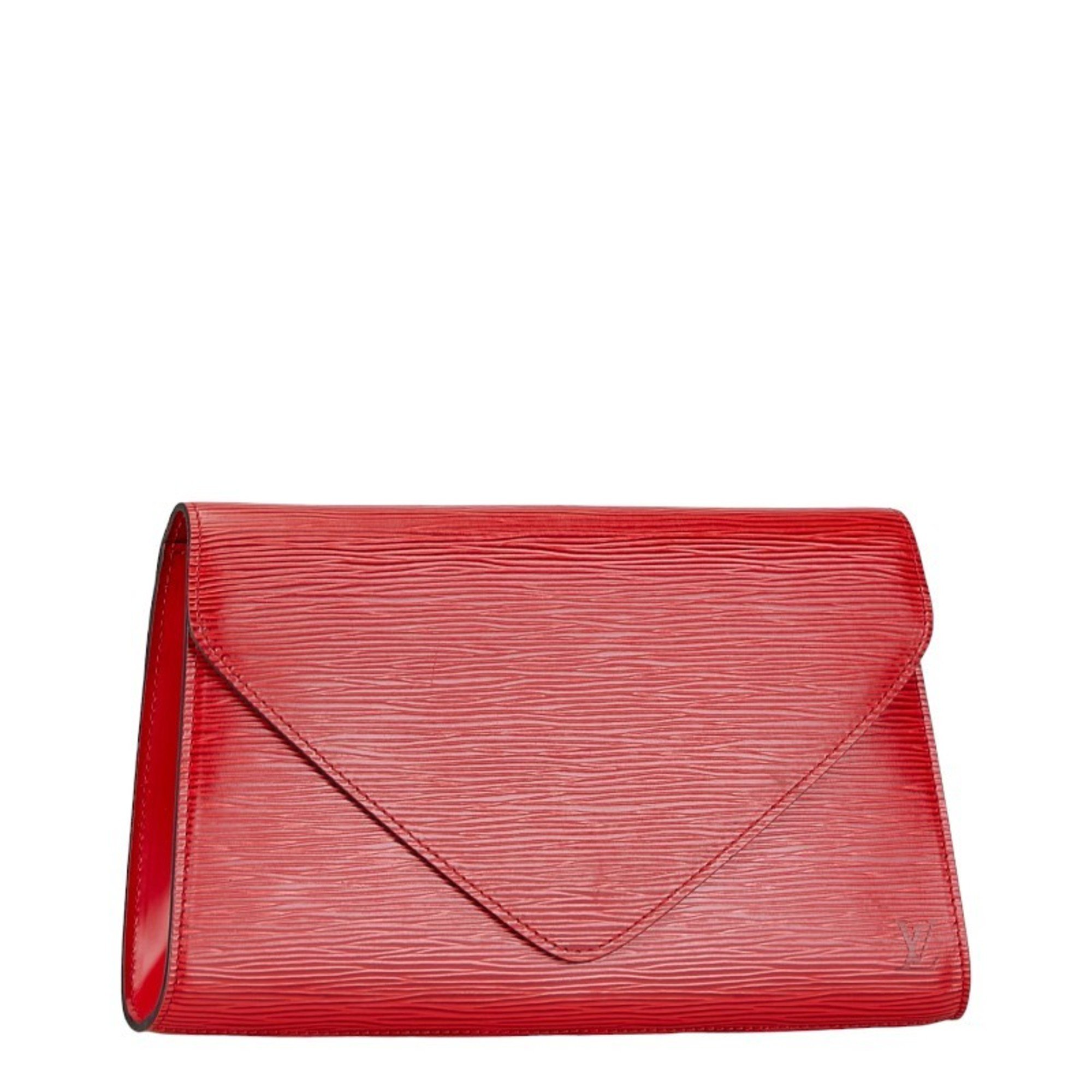 Louis Vuitton Epi Art Deco Clutch Bag M52637 Castilian Red Leather Women's LOUIS VUITTON