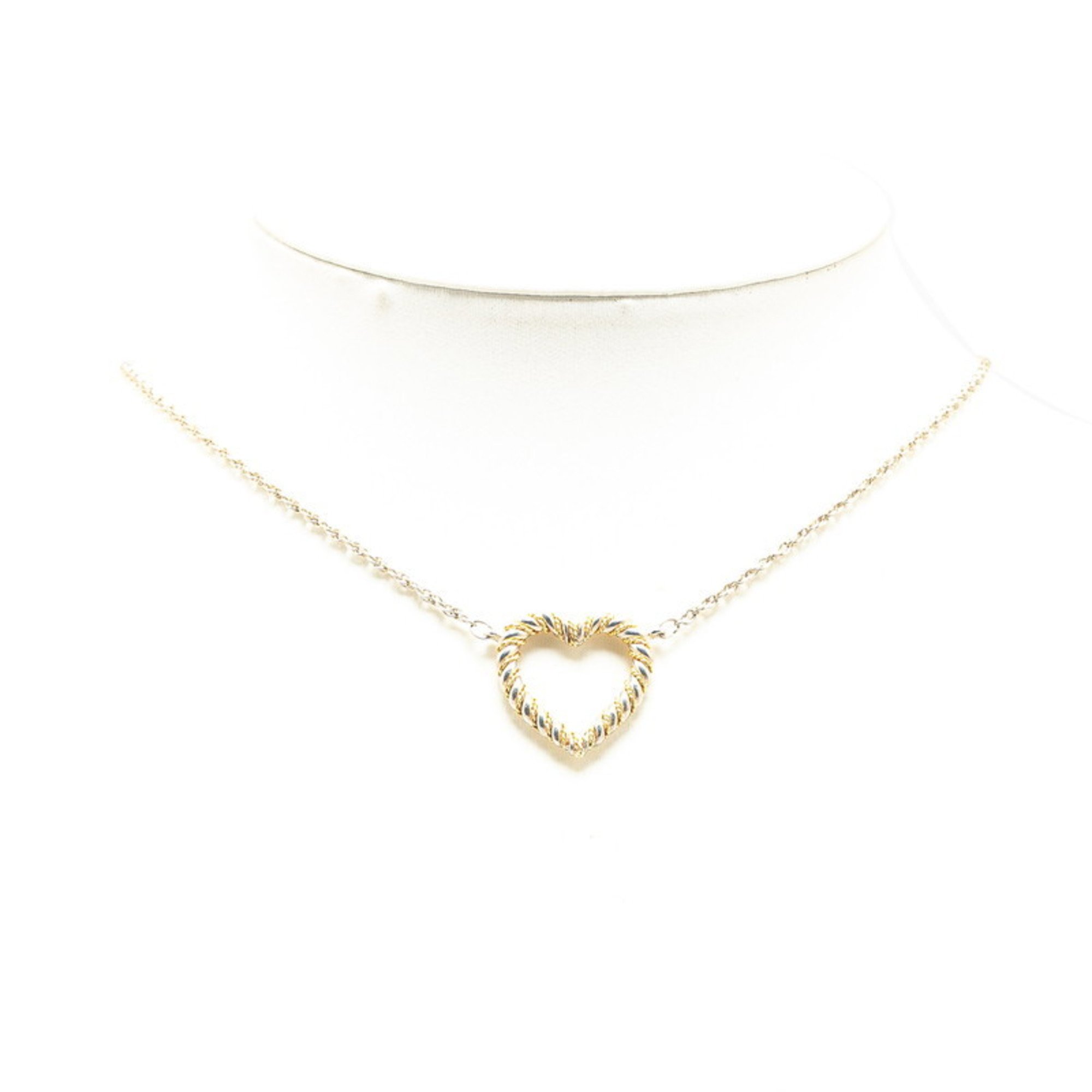 Tiffany Heart Necklace K18 Gold SV925 Silver Combination Women's TIFFANY&Co.