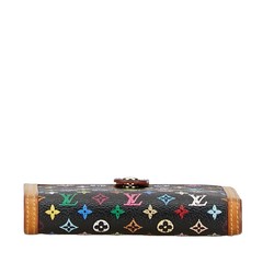 Louis Vuitton Monogram Multicolor Portemonnay Bi-fold Wallet M92988 Noir Black PVC Leather Women's LOUIS VUITTON