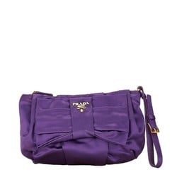 Prada Ribbon Pouch 1N1422 Purple Nylon Women's PRADA