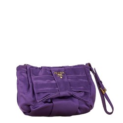 Prada Ribbon Pouch 1N1422 Purple Nylon Women's PRADA