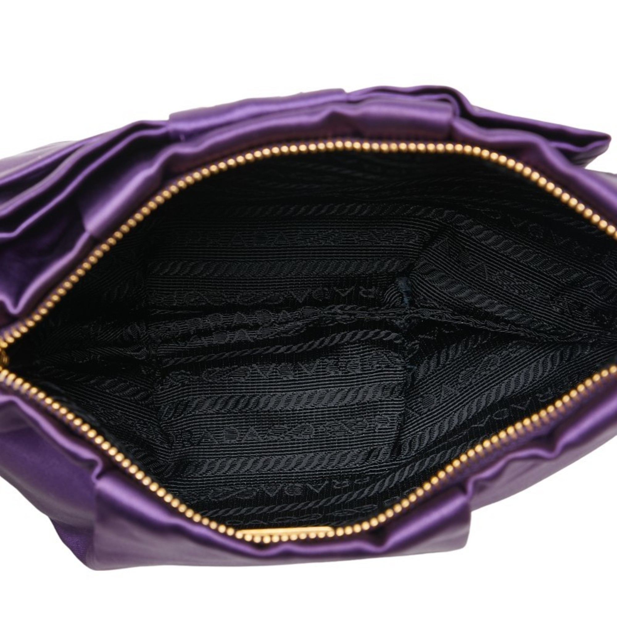 Prada Ribbon Pouch 1N1422 Purple Nylon Women's PRADA