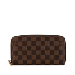 Louis Vuitton Damier Zippy Wallet Round Long N60015 Brown PVC Women's LOUIS VUITTON