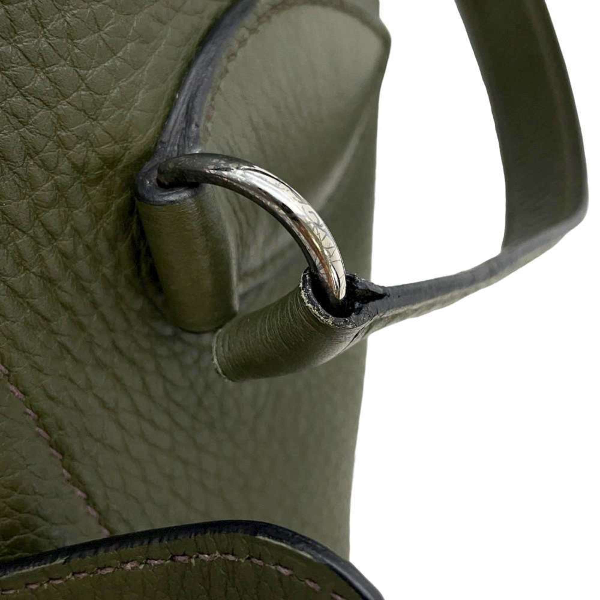 Hermes Tote Bag Cabas 40 Vert Taurillon Clemence □E Stamp HERMES