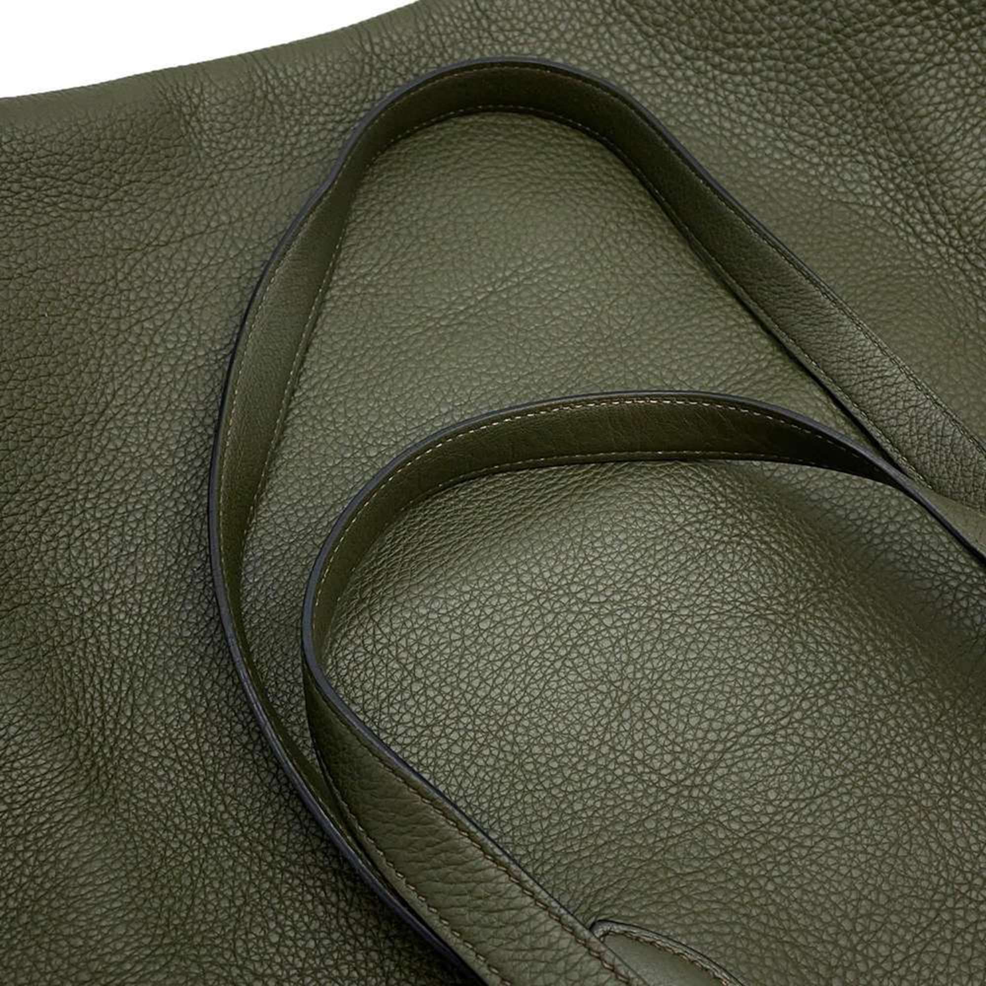 Hermes Tote Bag Cabas 40 Vert Taurillon Clemence □E Stamp HERMES