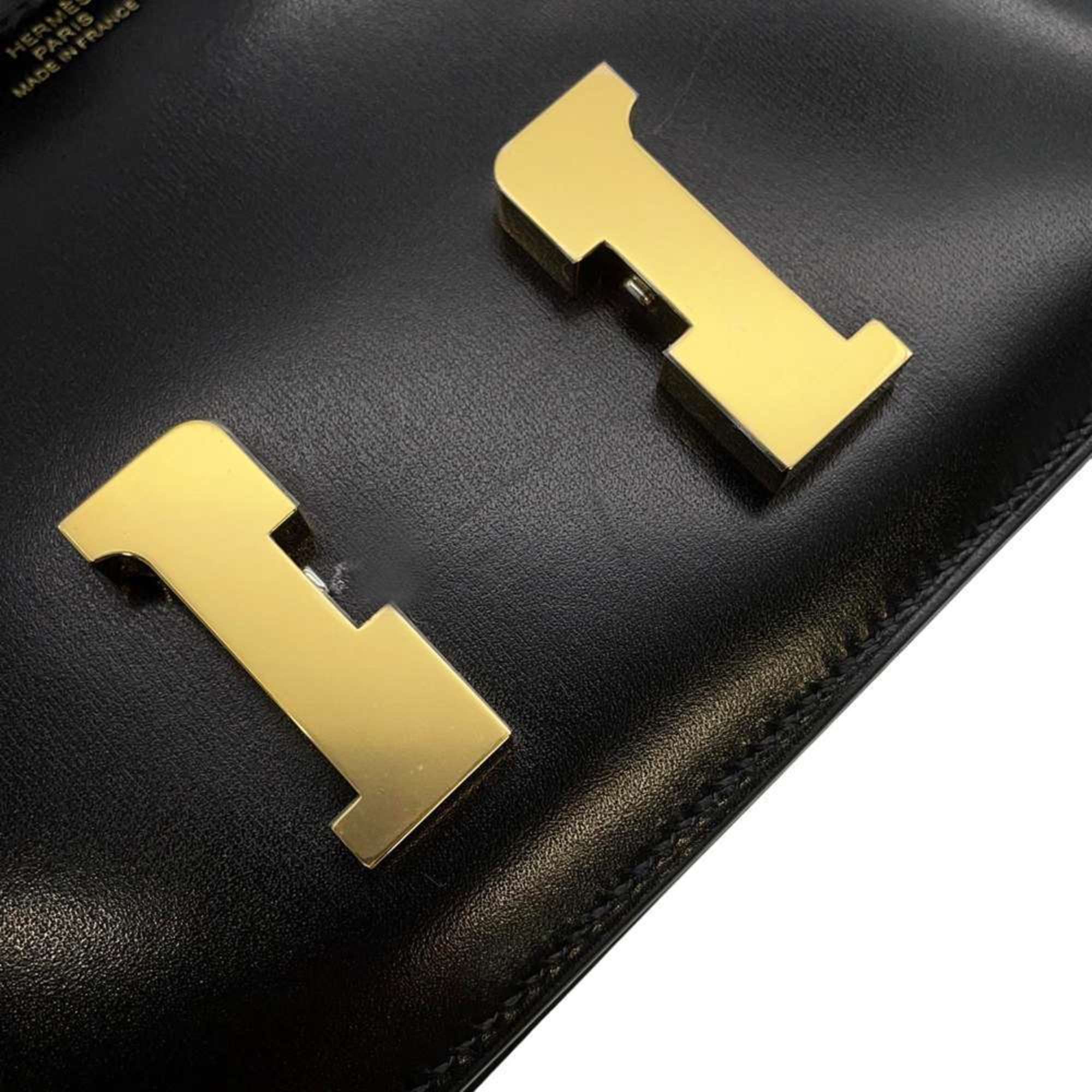 Hermes Constance 3 Shoulder Bag Miroir Black Box Calf B Stamp