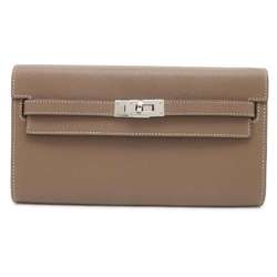 Hermes Kelly Wallet Long To-Go Etoupe Chevre Mysore Z Stamp