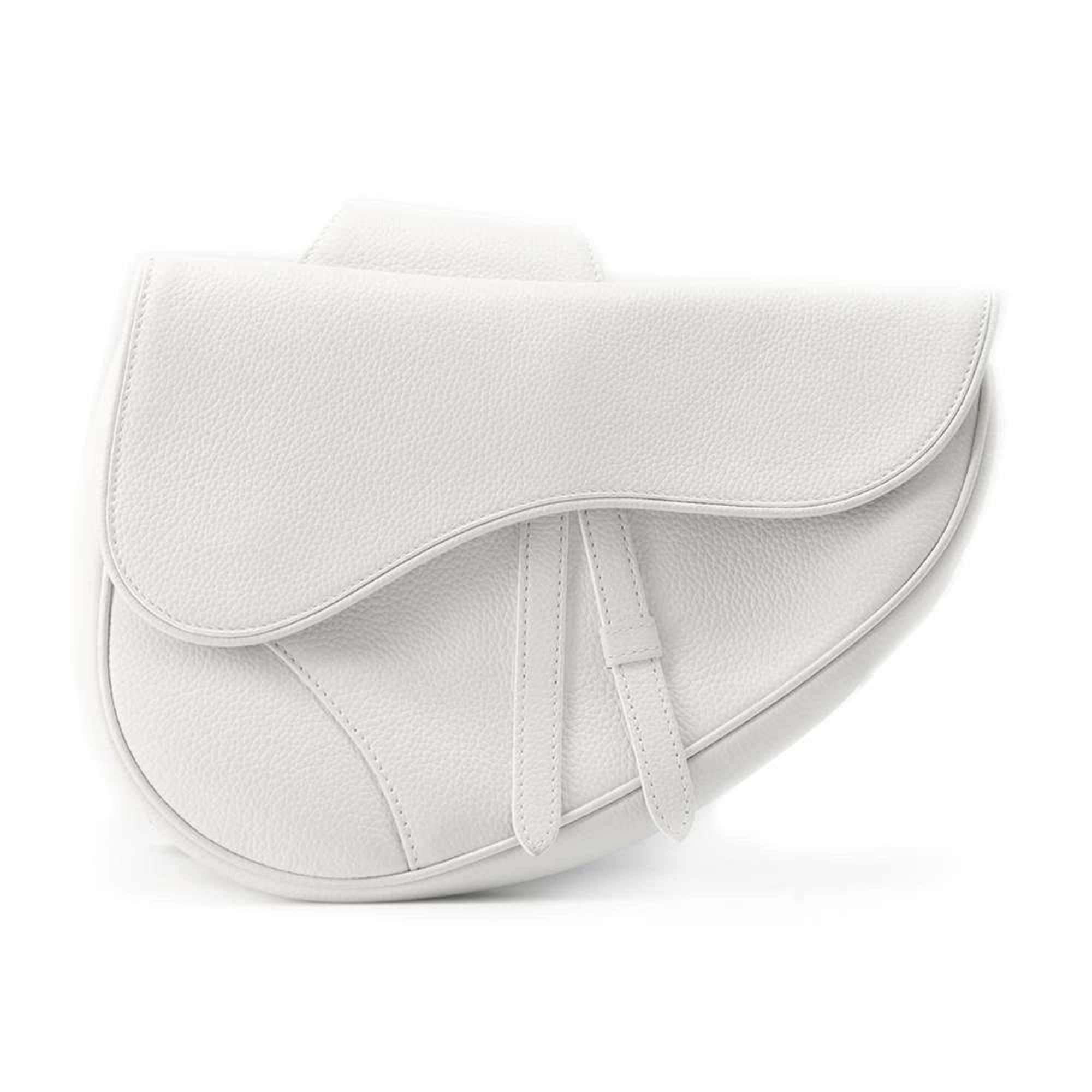 Christian Dior Body Bag Saddle 1ADPO093YMJ White Women's