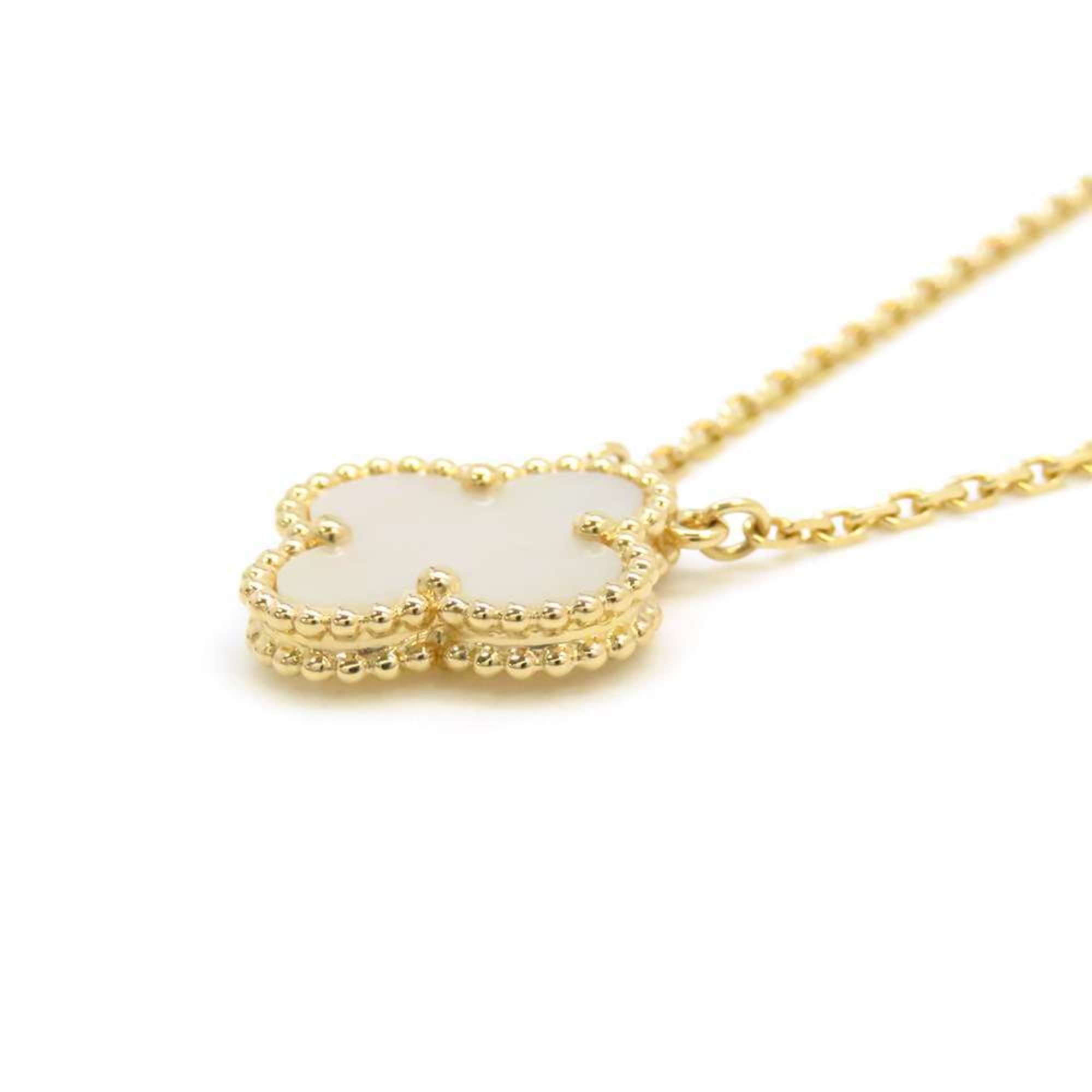 Van Cleef & Arpels Necklace Alhambra Pendant Mother of Pearl K18YG VCAR5900 Yellow Gold