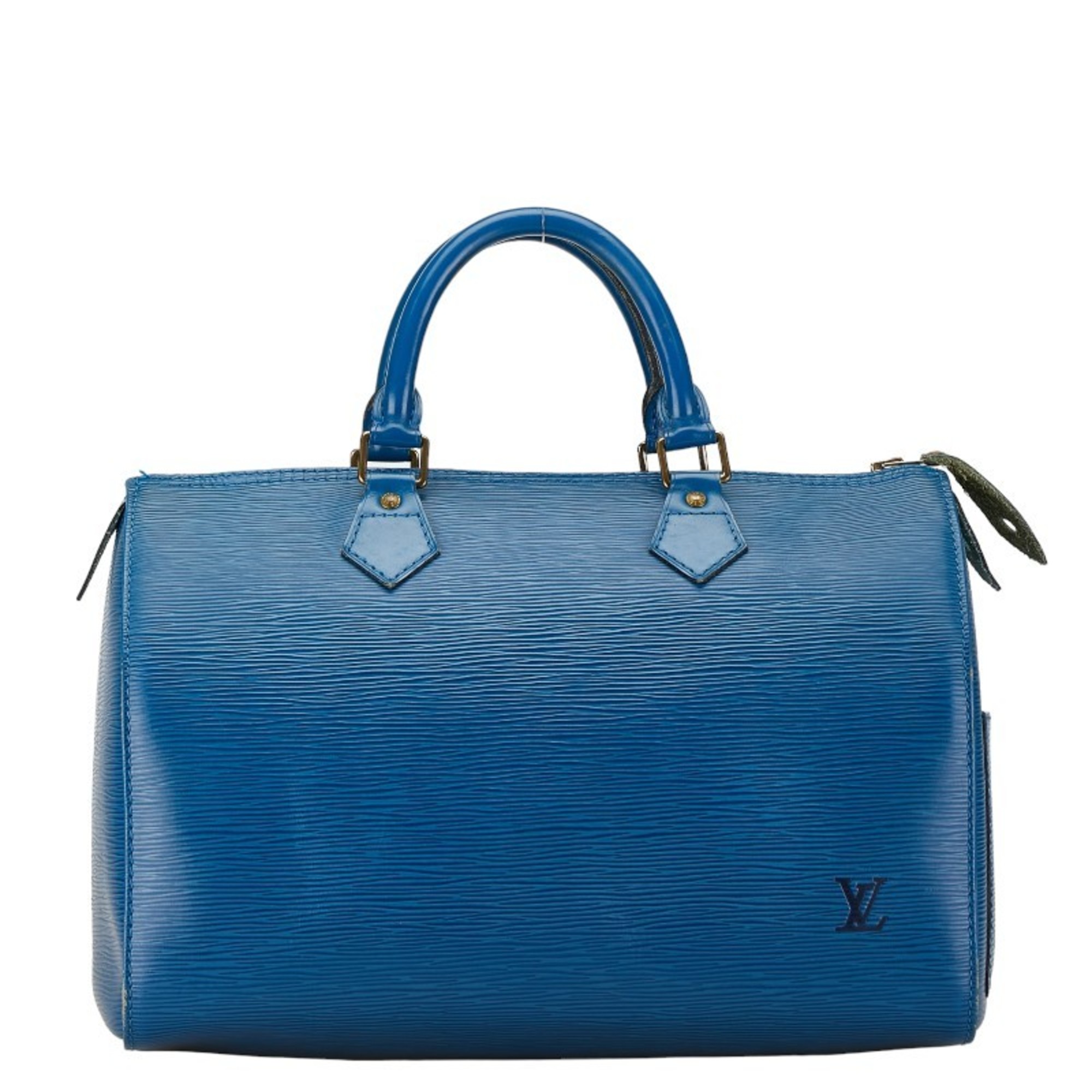 Louis Vuitton Epi Speedy 30 Handbag Boston Bag M43005 Toledo Blue Leather Women's LOUIS VUITTON