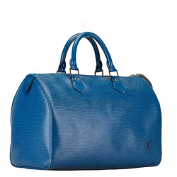 Louis Vuitton Epi Speedy 30 Handbag Boston Bag M43005 Toledo Blue Leather Women's LOUIS VUITTON