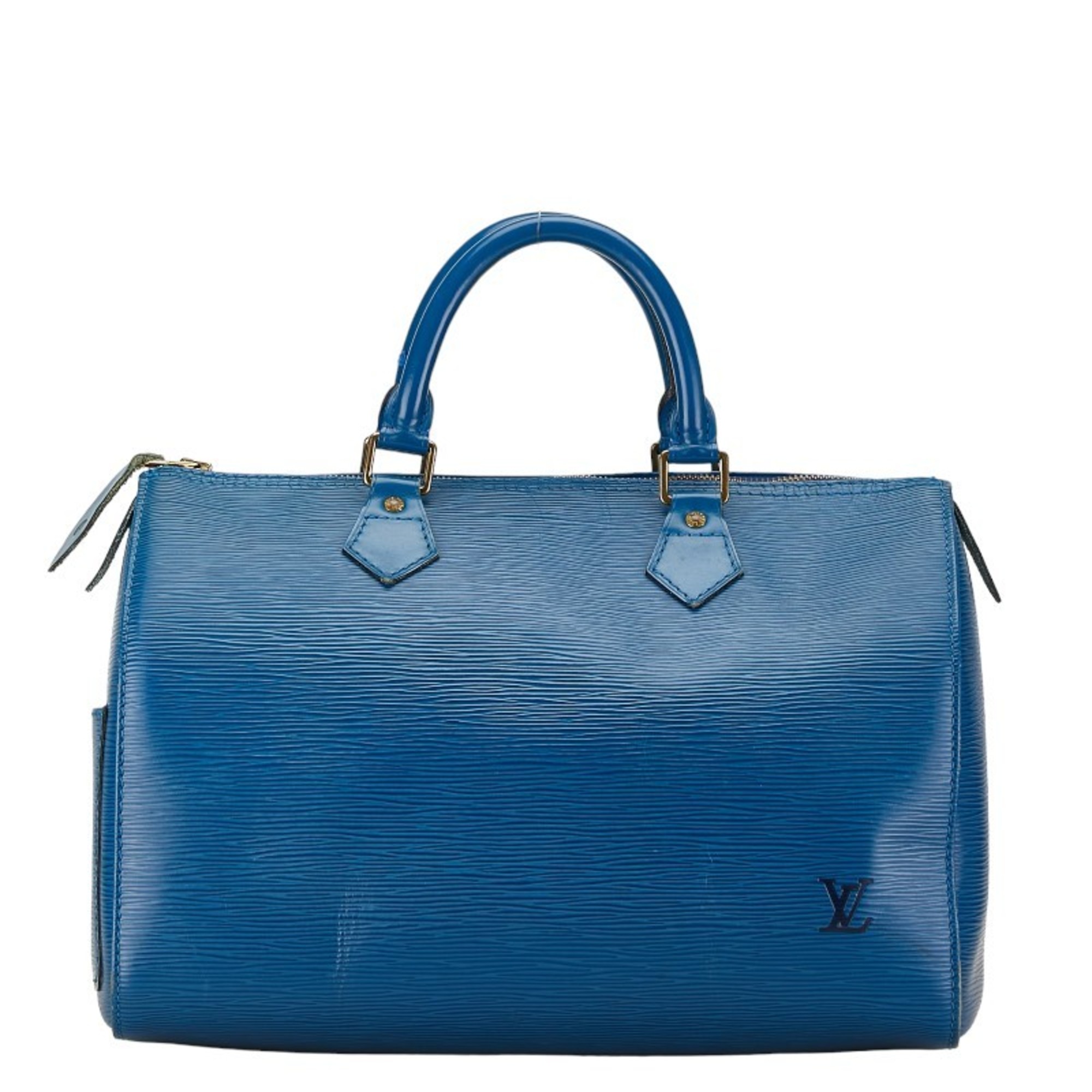 Louis Vuitton Epi Speedy 30 Handbag Boston Bag M43005 Toledo Blue Leather Women's LOUIS VUITTON