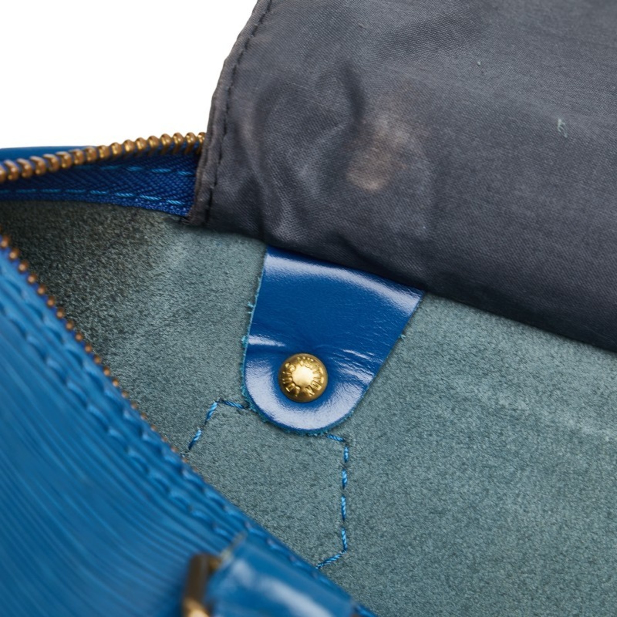 Louis Vuitton Epi Speedy 30 Handbag Boston Bag M43005 Toledo Blue Leather Women's LOUIS VUITTON