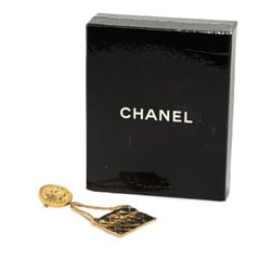 Chanel Matelasse Coco Mark Swing Brooch Gold Plated Women's CHANEL