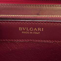 BVLGARI Long Wallet Serpenti Round Zip Leather Women's WALLET