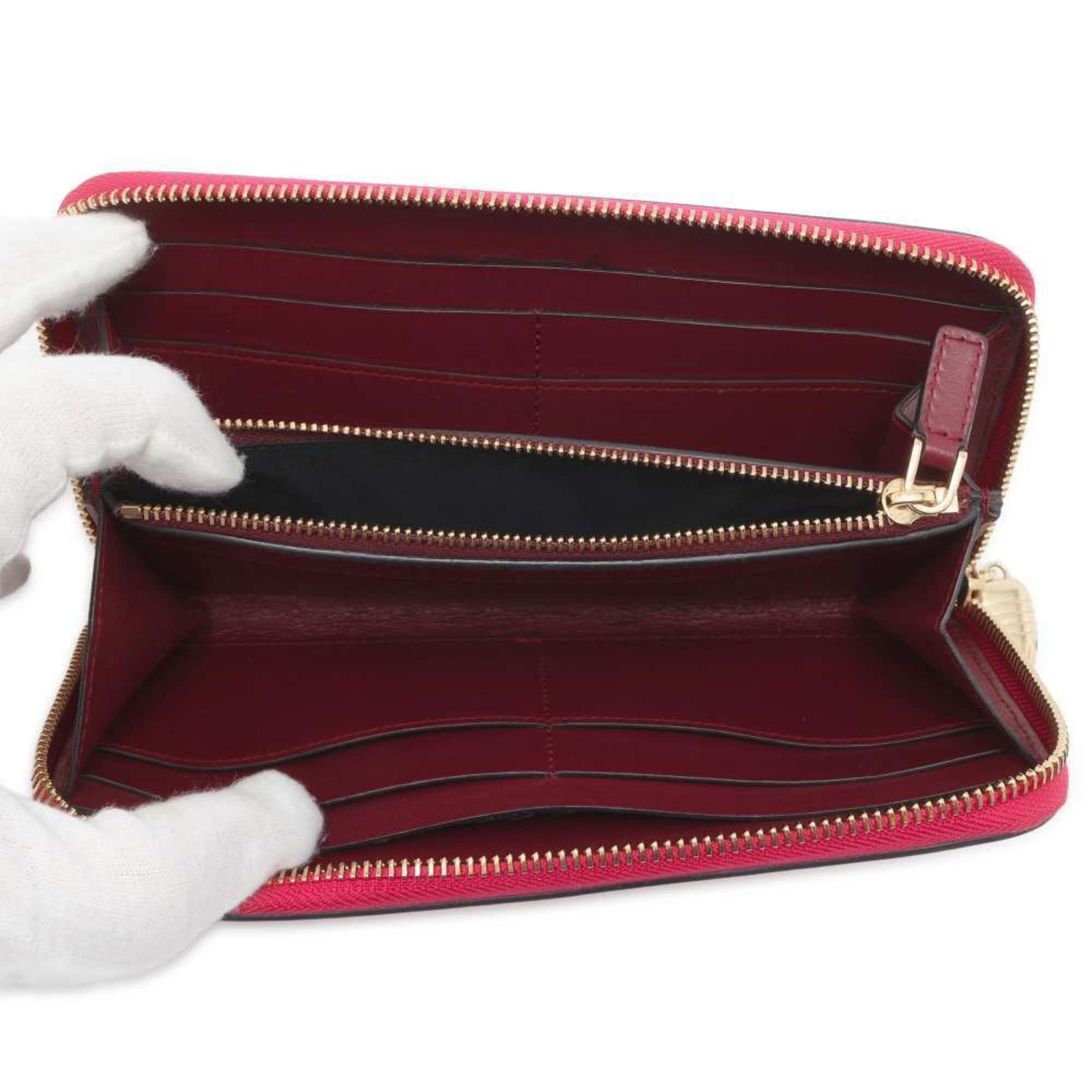 BVLGARI Long Wallet Serpenti Round Zip Leather Women's WALLET