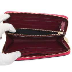 BVLGARI Long Wallet Serpenti Round Zip Leather Women's WALLET