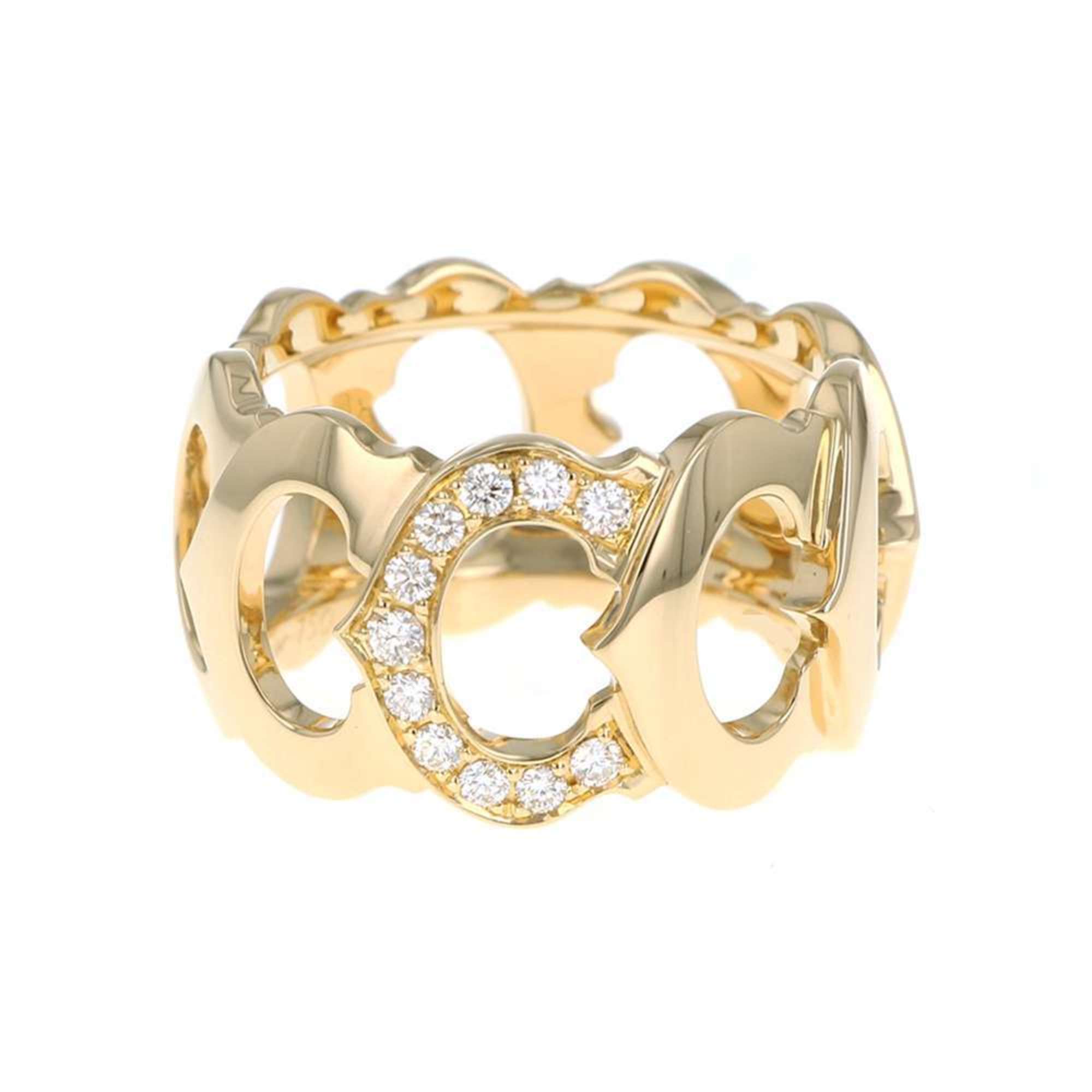 Cartier Ring C de Diamond K18YG Yellow Gold Size 59