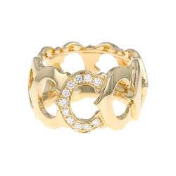 Cartier Ring C de Diamond K18YG Yellow Gold Size 59