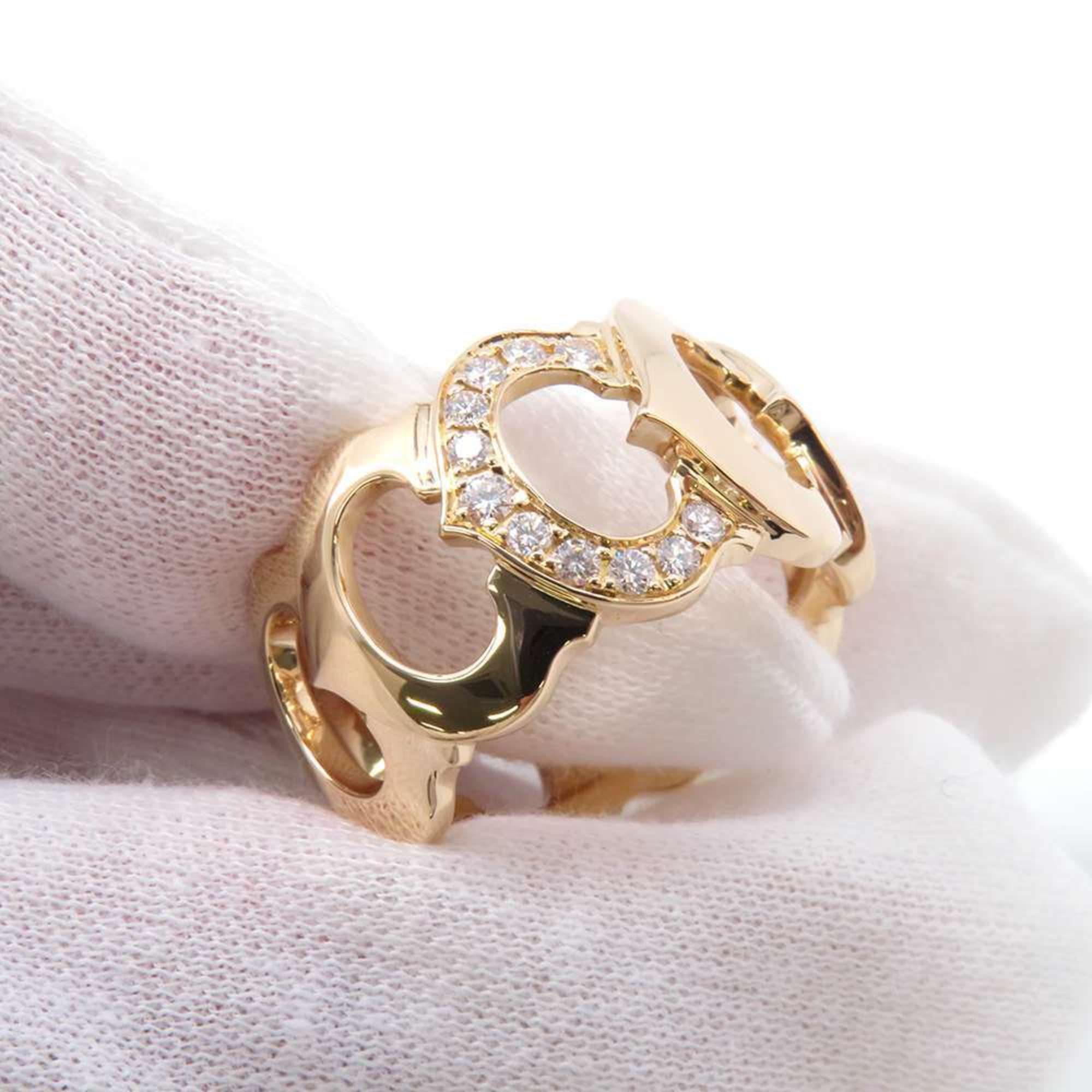 Cartier Ring C de Diamond K18YG Yellow Gold Size 59