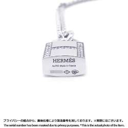 Hermes Necklace Amulet Padlock Kelly Diamond 18P 0.09ct K18WG White Gold HERMES Pendant