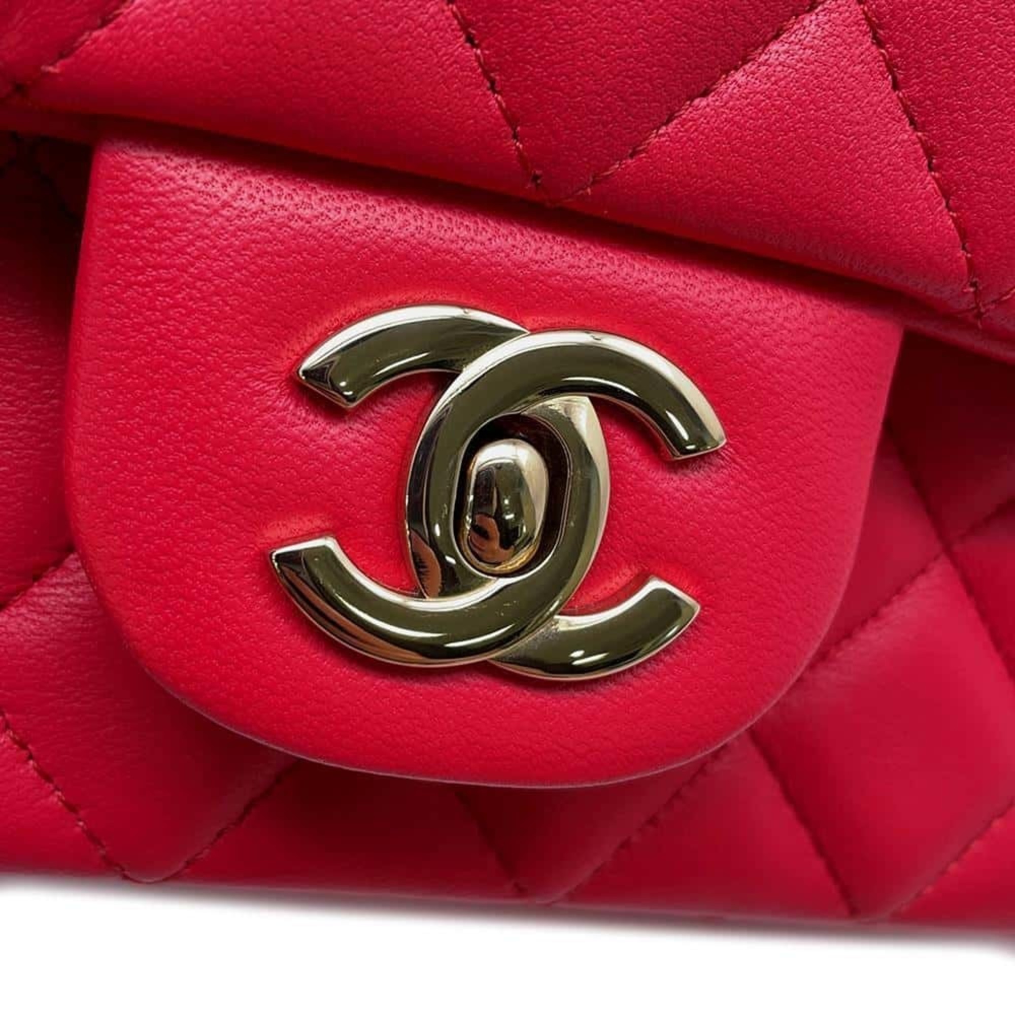 Chanel Chain Shoulder Bag Coco Mark Matelasse Lambskin A69900 CHANEL Flap Women's