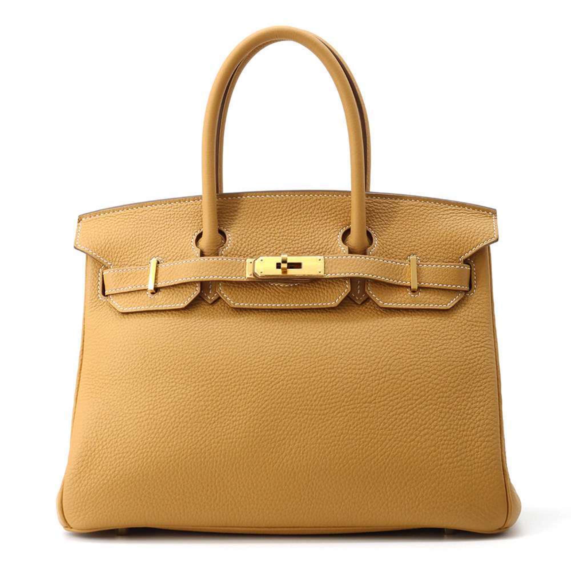 Hermes Birkin 30 Natural Sable Togo □Q Stamp HERMES Handbag Women's