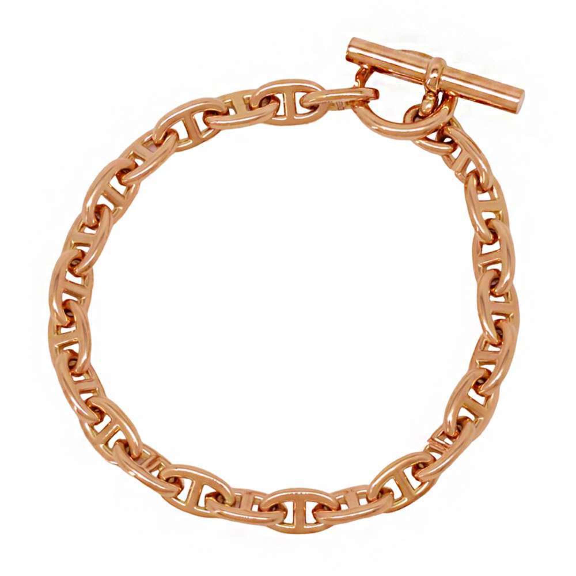 Hermes bracelet Chaine d'Ancre TPM 24 links K18PG pink gold HERMES