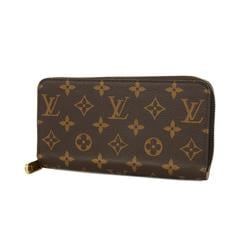 Louis Vuitton Long Wallet Monogram Zippy M41894 Brown Rose Ballerine Ladies