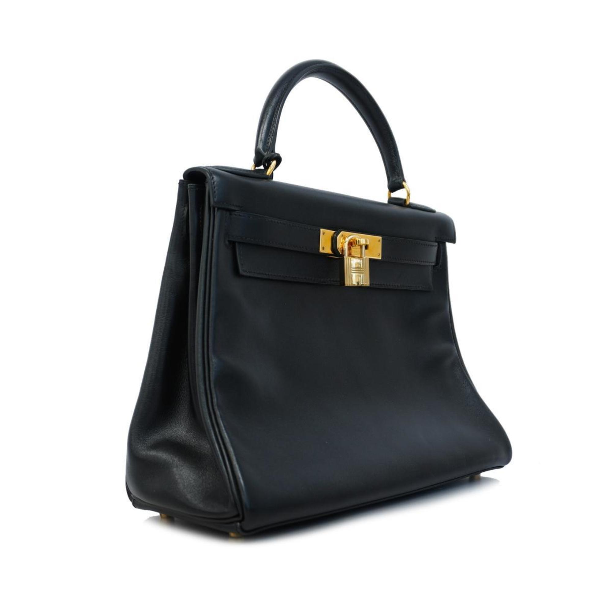 Hermes handbag Kelly 28 〇Y stamp Vache black ladies