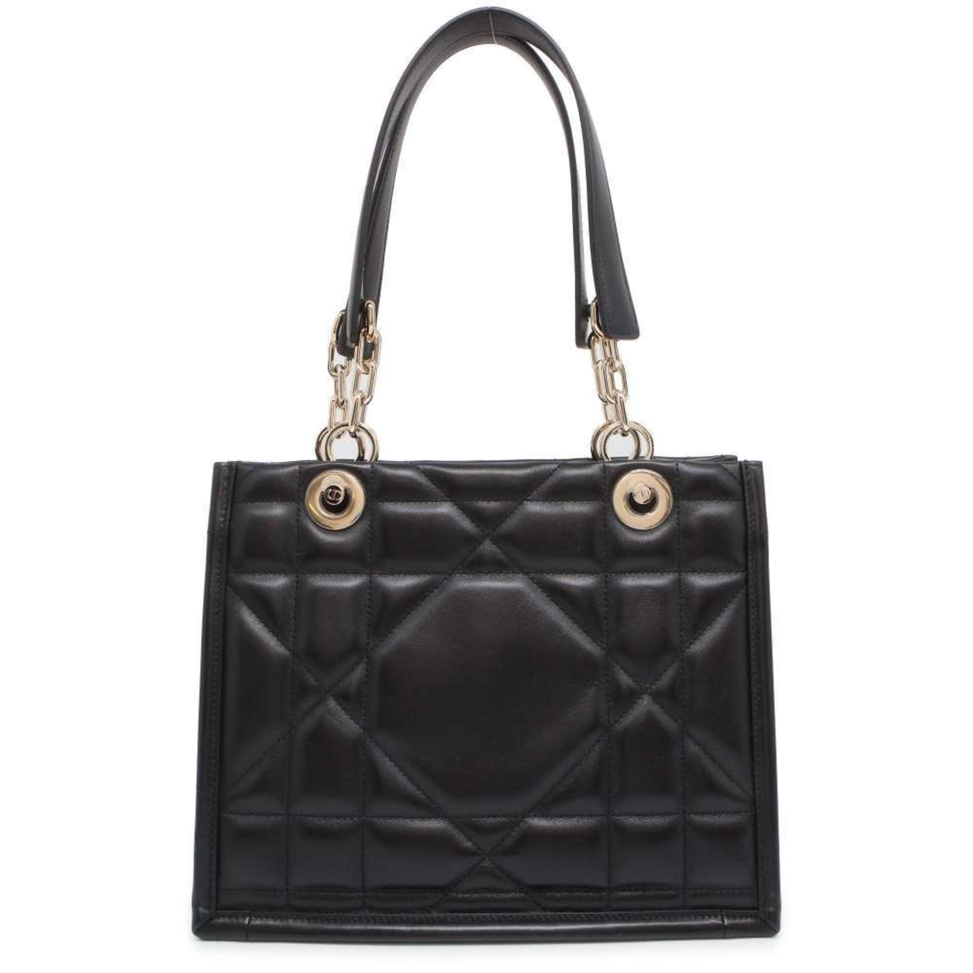 Christian Dior Tote Bag Essential Archi Cannage Small M8720OZVJ Black Sale Item Women's