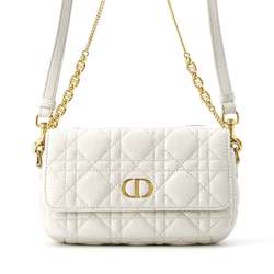 Christian Dior Shoulder Bag Caro Canage S5125UWHC White Women's