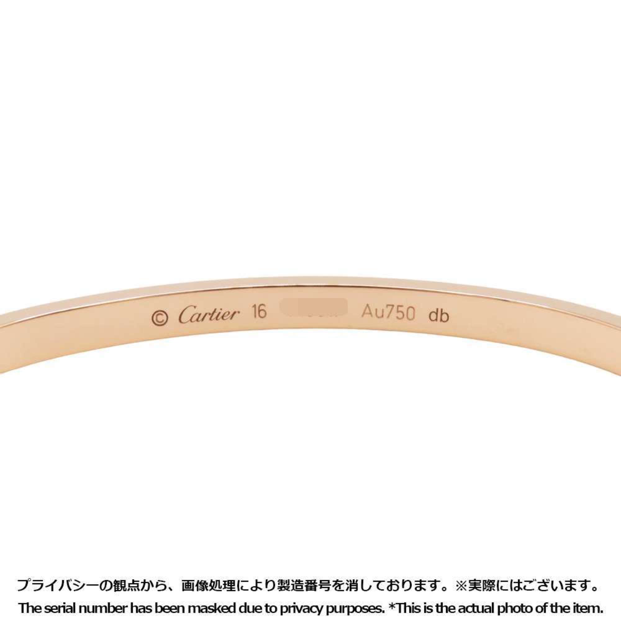 Cartier Bracelet Love SM K18PG Pink Gold Size 16 B6047316 Small Model