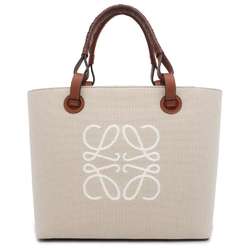LOEWE Tote Bag Anagram Canvas Small A717S72X06 2way Shoulder Women's