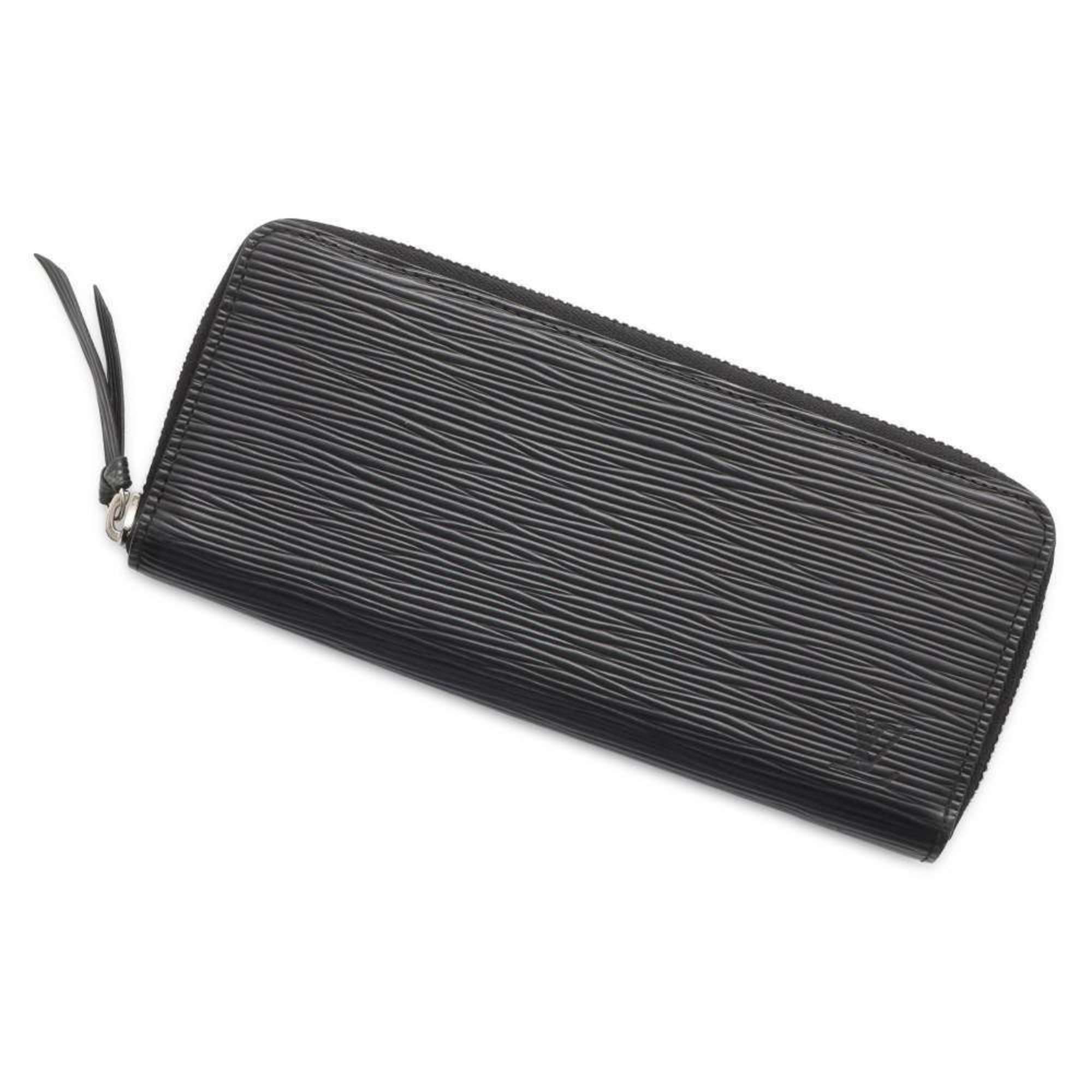 Louis Vuitton Long Wallet Epi Portefeuille Clemence M60915 LOUIS VUITTON Black Women's WALLET