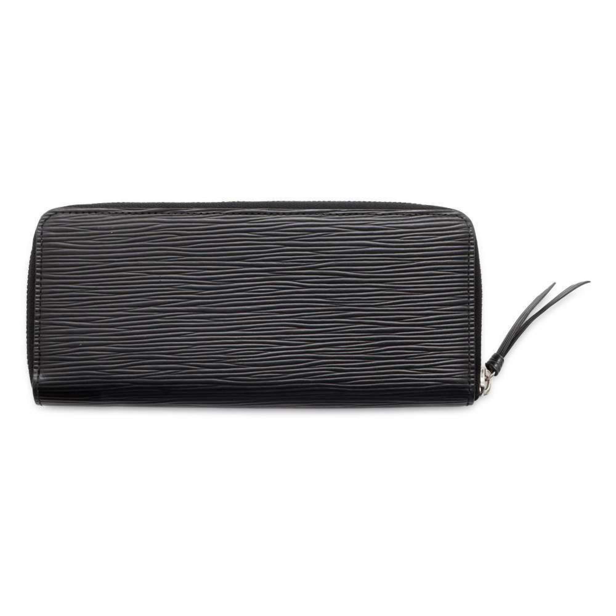 Louis Vuitton Long Wallet Epi Portefeuille Clemence M60915 LOUIS VUITTON Black Women's WALLET