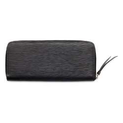 Louis Vuitton Long Wallet Epi Portefeuille Clemence M60915 LOUIS VUITTON Black Women's WALLET