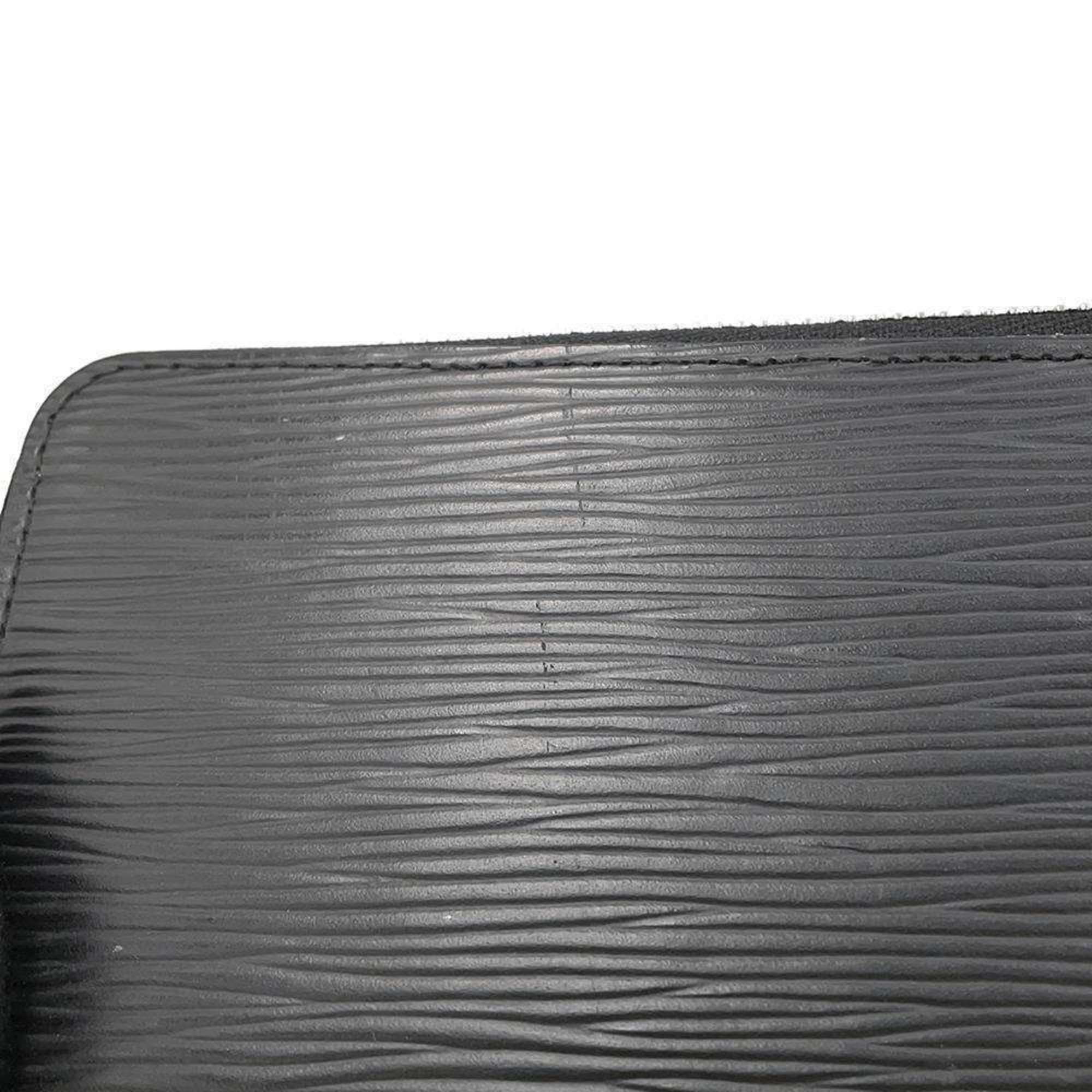 Louis Vuitton Long Wallet Epi Portefeuille Clemence M60915 LOUIS VUITTON Black Women's WALLET