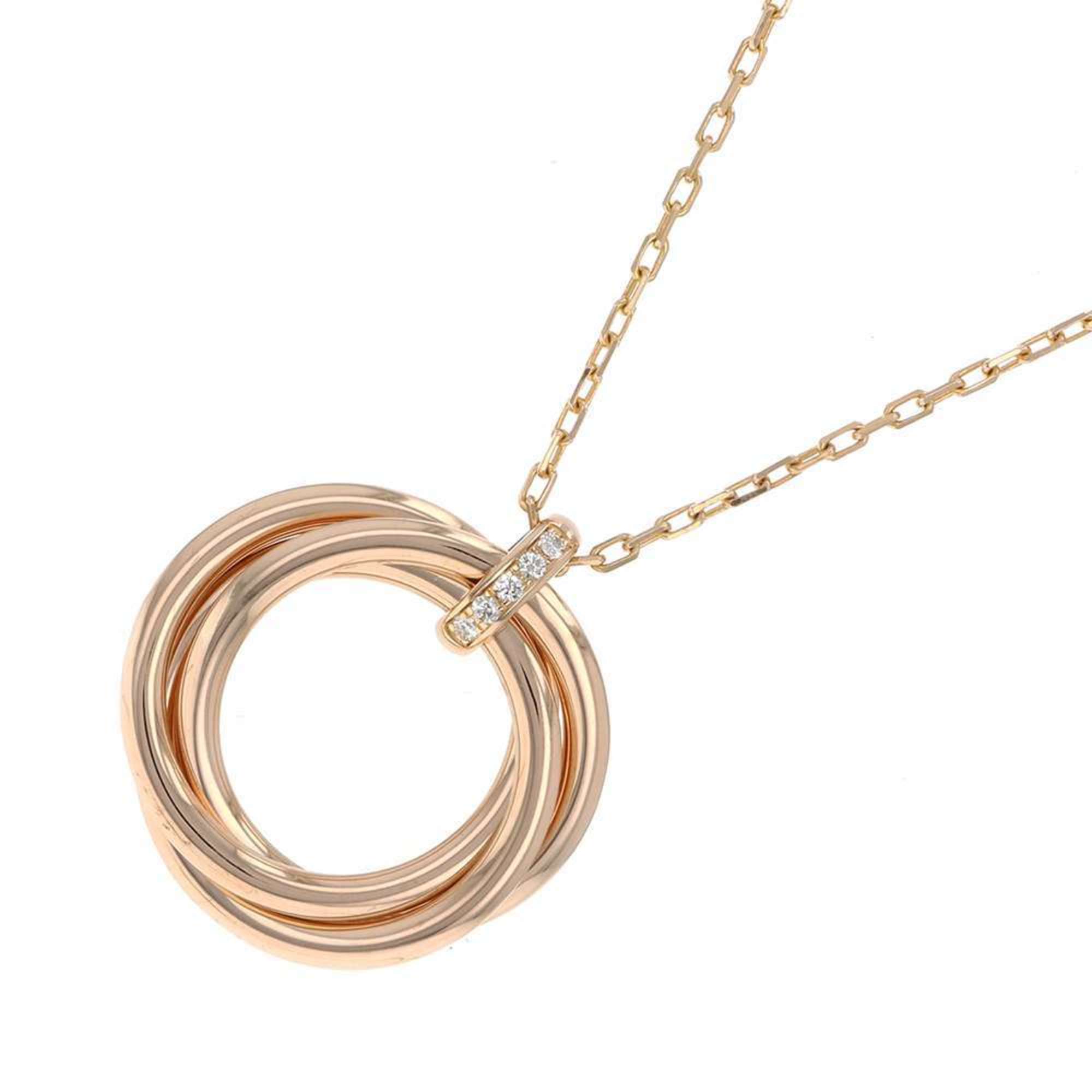 Cartier Necklace Trinity 2009 Limited Diamond K18PG Pink Gold B3044700 Pendant