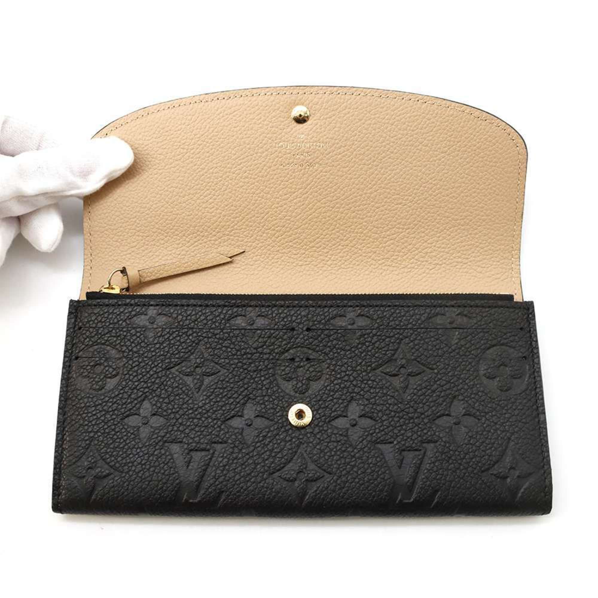 Louis Vuitton Long Wallet Monogram Empreinte Portefeuille Emily M62369 Black Women's LOUIS VUITTON WALLET