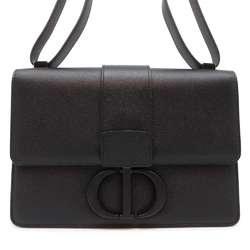 Christian Dior Shoulder Bag Montaigne 30 Leather M9203SBAV Black Men's Women's