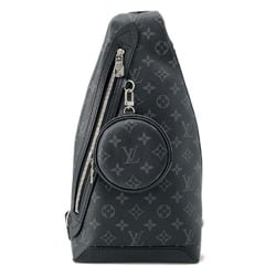 Louis Vuitton Body Bag Monogram Eclipse Taiga Duo Sling M30936 Black Rama Men's LOUIS VUITTON