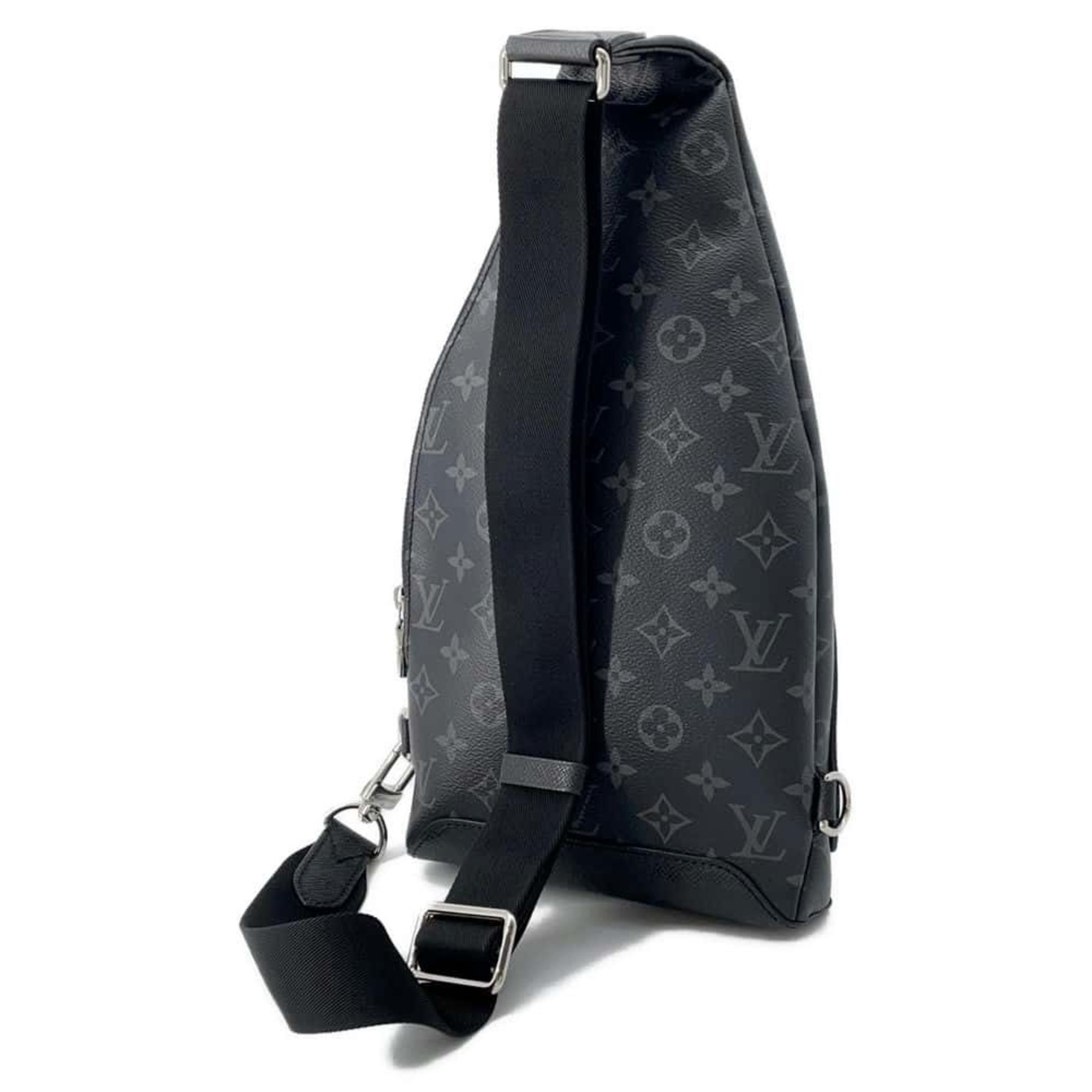 Louis Vuitton Body Bag Monogram Eclipse Taiga Duo Sling M30936 Black Rama Men's LOUIS VUITTON